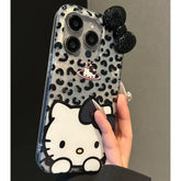 Hello Kitty Leopard Print Diamond Bow Case for iPhone